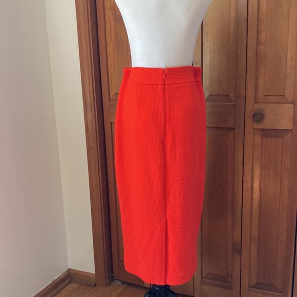 Ann Taylor Orange Stretch Pencil Skirt, Size 4 - Picture 4 of 8